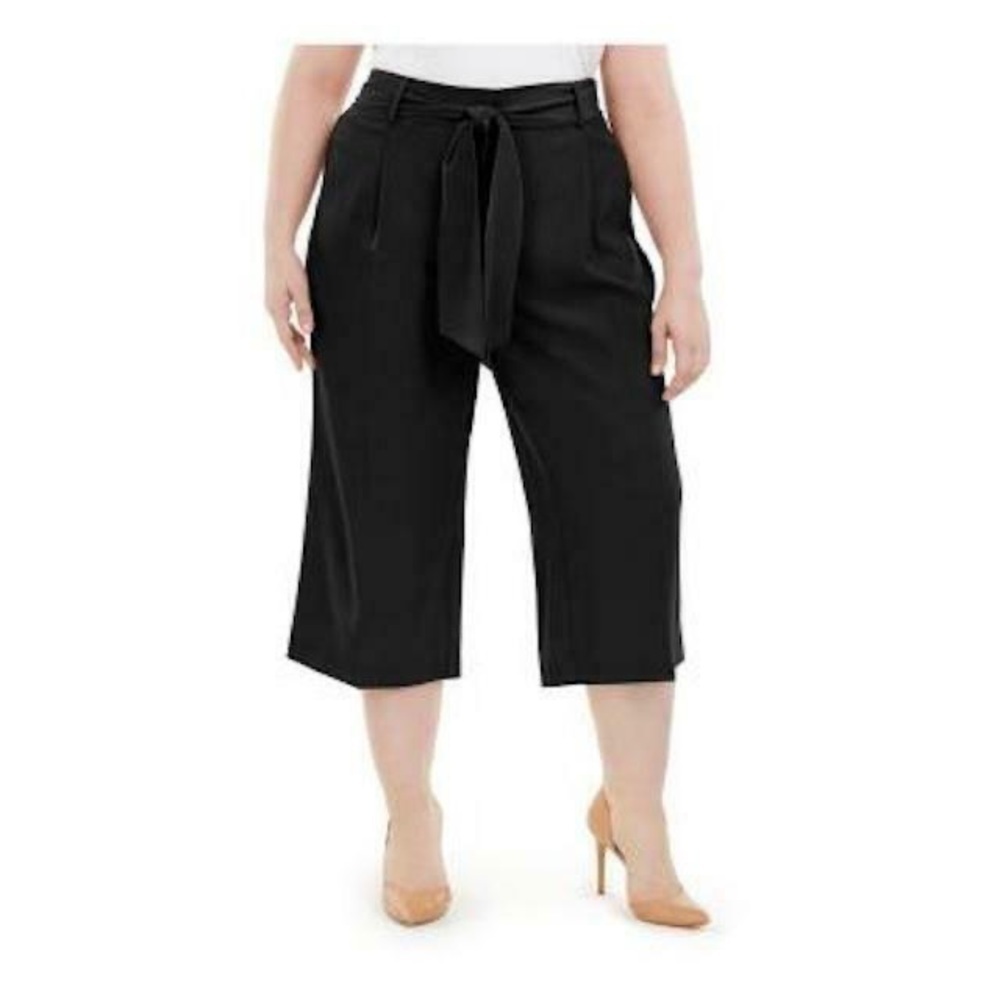 Alfani NWT black wide leg cropped culottes